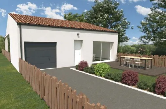 Photo maison 86&nbsp;m²<br>sur terrain 400&nbsp;m²
