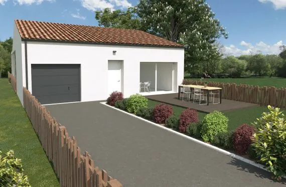 Photo maison 74&nbsp;m²<br>sur terrain 344&nbsp;m²