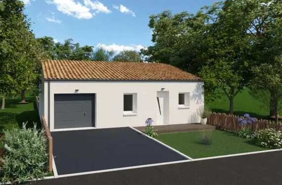 Photo maison 63&nbsp;m²<br>sur terrain 388&nbsp;m²