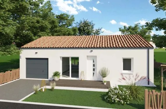 Photo maison 76&nbsp;m²<br>sur terrain 542&nbsp;m²
