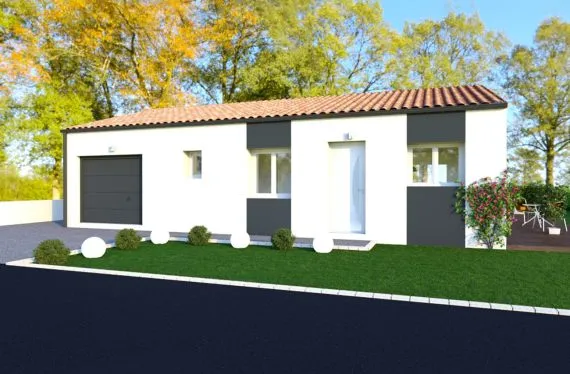 Photo maison 69&nbsp;m²<br>sur terrain 480&nbsp;m²